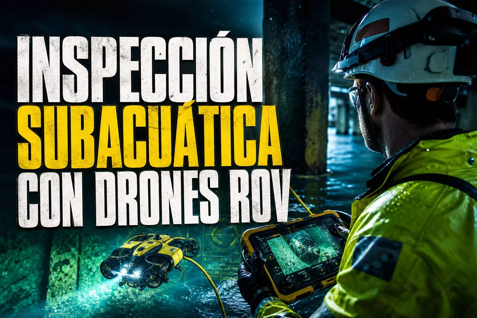Técnico en inspección subacuática con drones ROV
