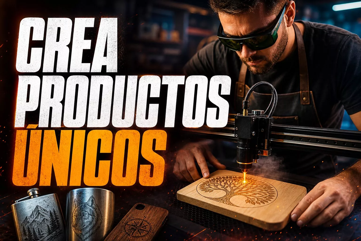 Fabricación de productos personalizados mediante grabado láser