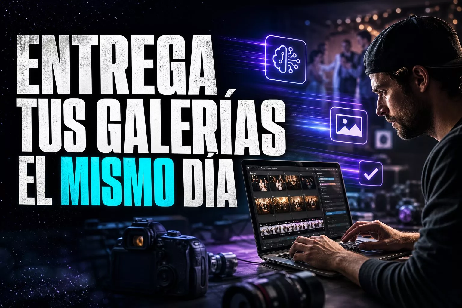 Entrega tus galerías el mismo día: IA en fotografía profesional