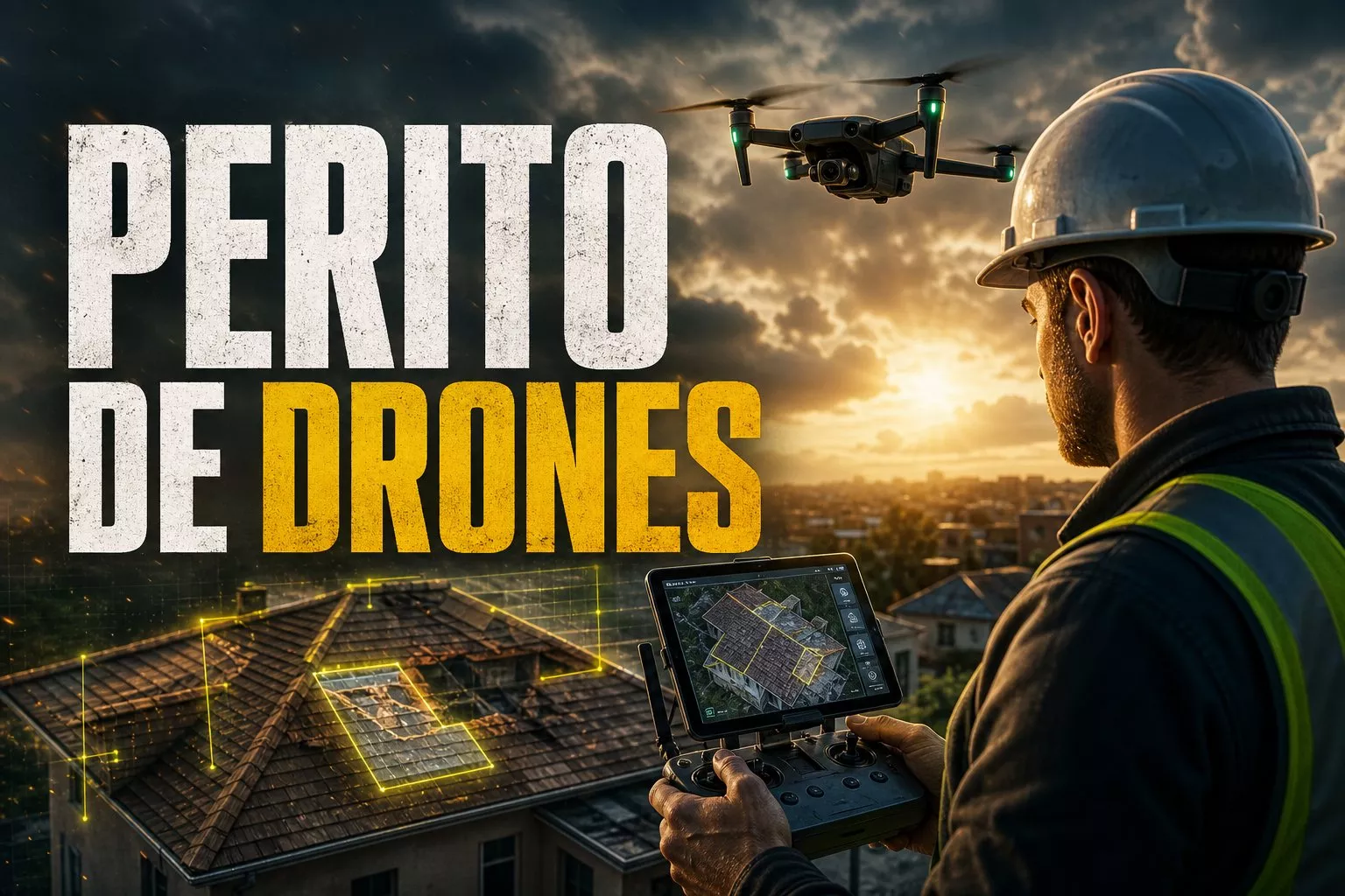 Piloto de Drones Certificado para Inspección de Techos y Peritaje de Siniestros