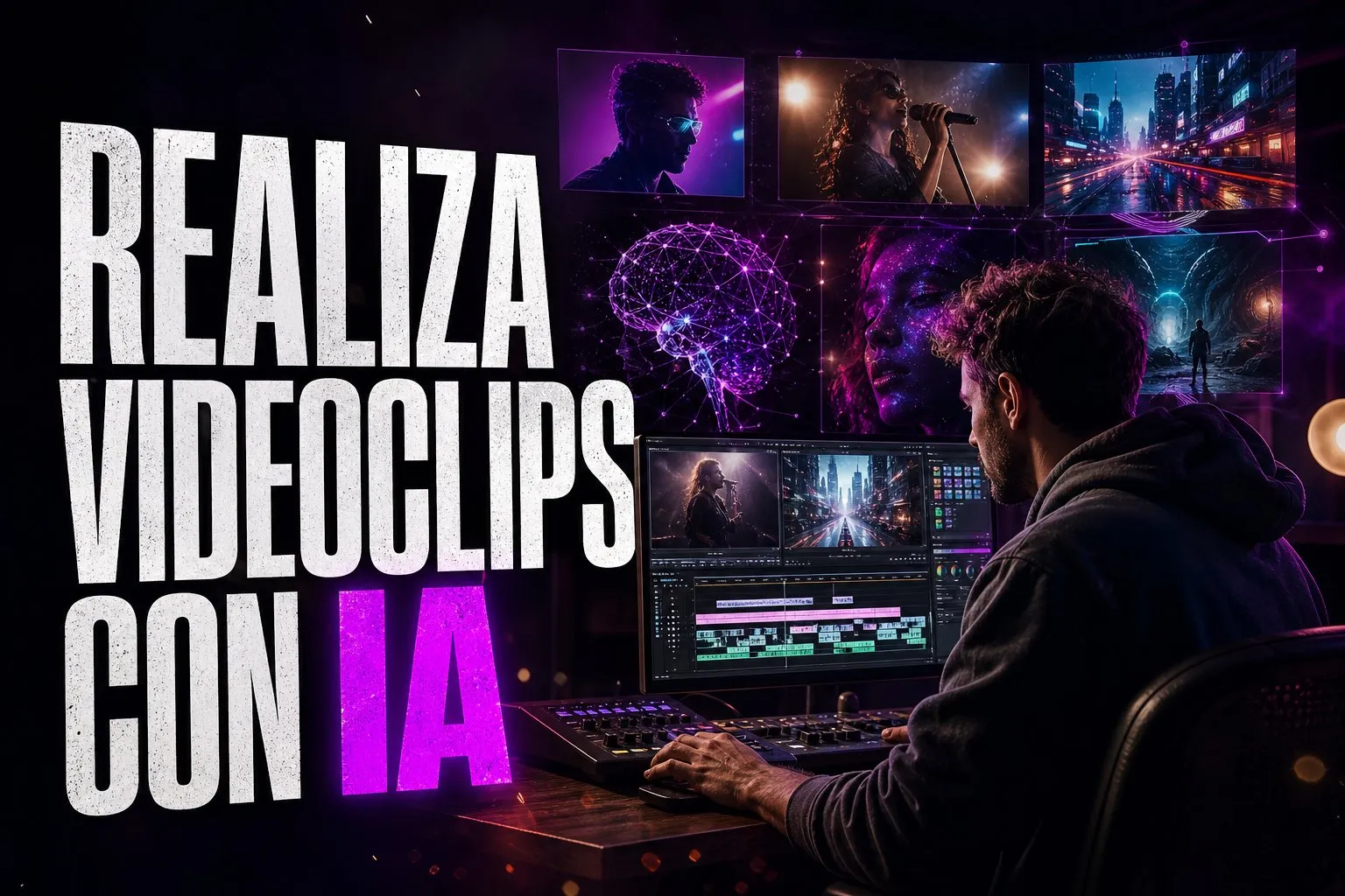 Realizador de videoclips con IA para músicos independientes