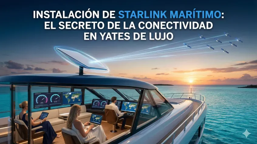 Instalación Starlink Marítimo en Yates