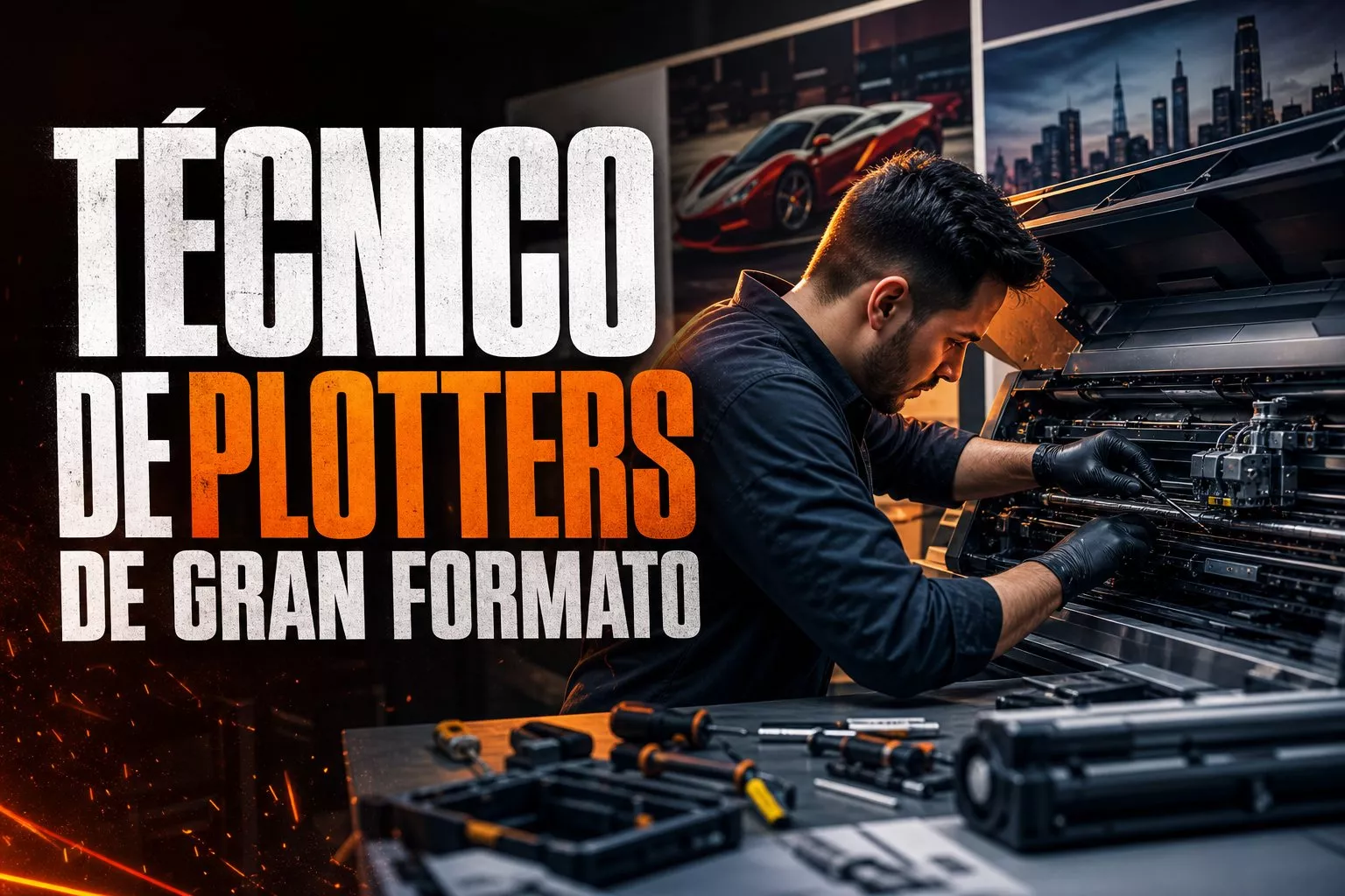 Técnico en mantenimiento y reparación de plotters e impresoras de gran formato