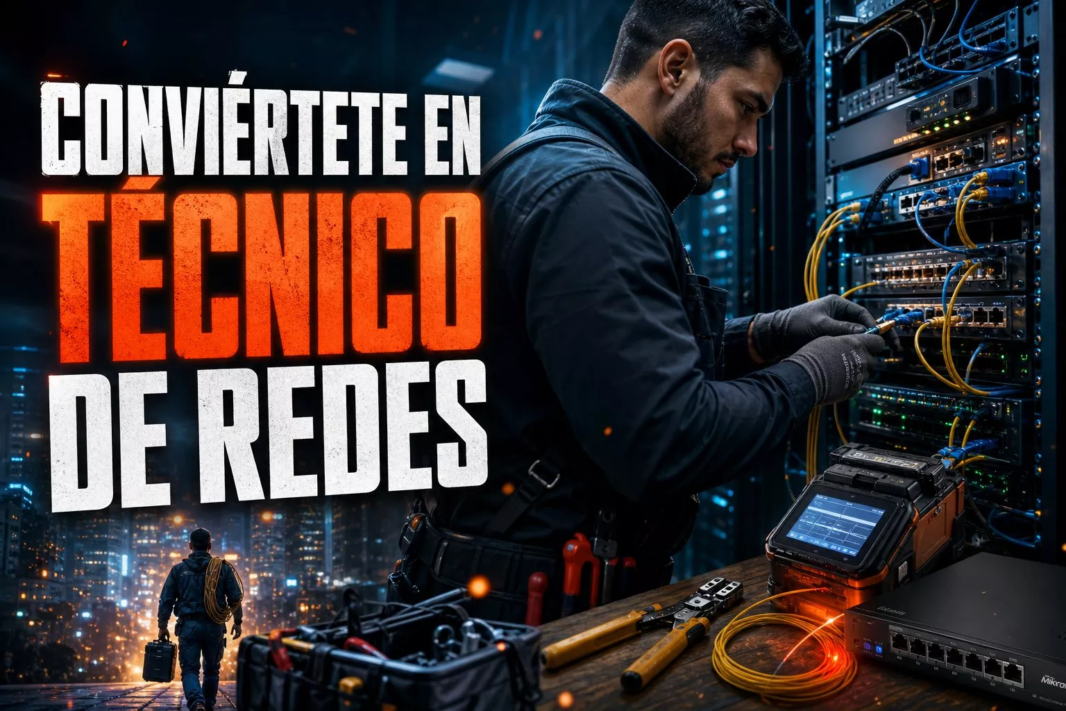 Técnico en Redes: Cableado, Fibra y MikroTik